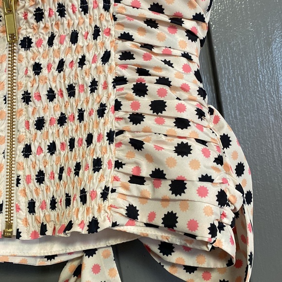 NWT Anthro Maeve Neutral Motif Bow-Tie One-Shoulder Tank - Picture 14 of 16